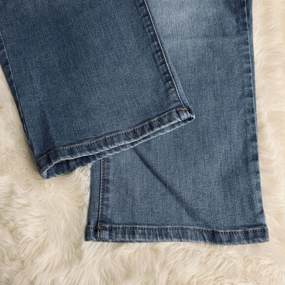 Nine West Chrystie Capri Jeans 10 (32x22) Blue High Mid Denim Stretch Womens - Picture 8 of 11